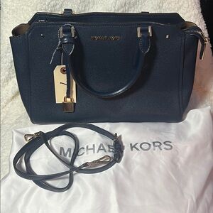 Michael Kors Dark Blue Satchel